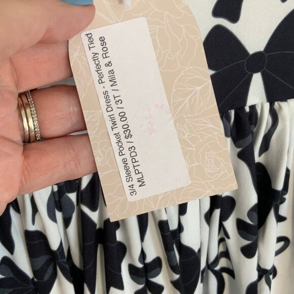 Mila & Rose Perfectly Tied Twirl Dress NWT size 3T - Picture 4 of 4